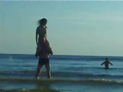 Candid nude nudist teenager butt on the public beach