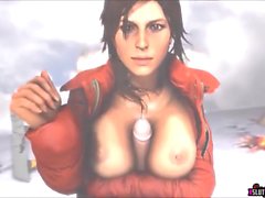 Hot Lara Croft scopata da un sacco di enormi cazzi rigidi