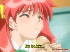 Redhead anime coed hot poking by doctor