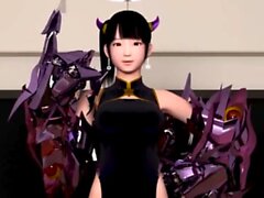 Japansk cosplay knullad hårt - 3D-åtgärd