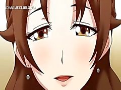 Anime красота получения киске мокрая у романтического ужина