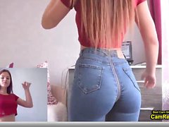 Brünett Mädchen Mit Dem Nice Ass Orgasmen zur In ihren Jeans