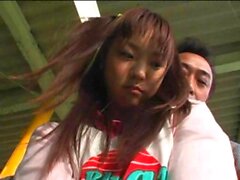 Petite asian teen with young face