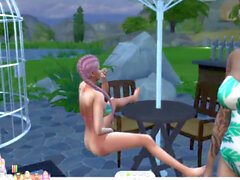 Backyard sex, college party, wicked whims sims 4