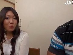 Yummy Japanese gets hairy cunt toyed