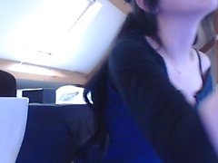 Canlı web kamerası üzerinde genç Cristina Bella yanıp sönen göğüsler