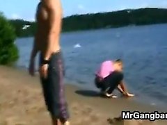 Russians Fucking Outdoors At The Beach