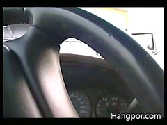 Blonde street whore banged in a car