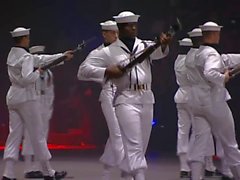 Impresionante marina de Estados Unidos ceremonial del Guardia