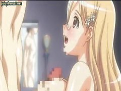 Animés blonds Teenie branler une bite