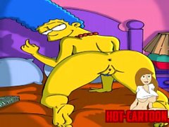 Мультфильм порно Симпсоны в порно Мардж Masturbate