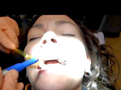 Castrated, female dentist pov