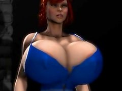 Redhead Mega Breast Expansion