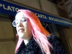 Scout tedesco - Crazy Pink Hair Girl Pickup e cazzo per contanti