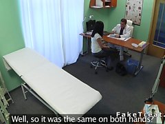 Busty dark haired mom banged in fake hospital