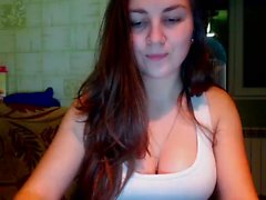 Emo teen Becka in solitaria webcam masturbazione