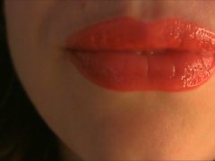 closeup dirty talk red lips