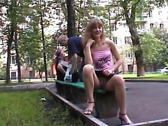 Redhead public masturbation