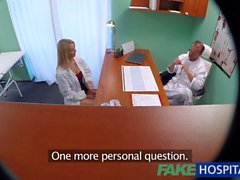 FakeHospital neuen Krankenschwester dauert doppelte Cumshots Dicke von Horny Arzt