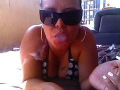 Hot Curvy Cougar POV Smoking BJ