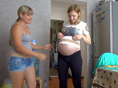 Exercise, pregnant lesbians, pregnant belly