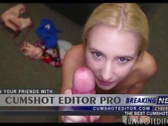 Young Blonde Teen Pleasing Her Boss POV