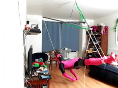 Sissy auto bondage swing de sexo