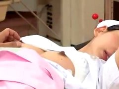 Asiática bonita japonesa enfermeira uniforme sexo