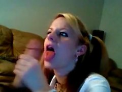 Schoolgirl blowjob and titfuck