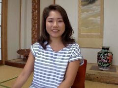 Petite Japanese Cougar Gets Big Pov Creampie