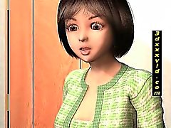 Cochonne la 3D animés chiches frotte Pussy