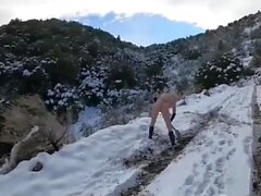 Amateur public a baisé à l'extérieur avant le sperme