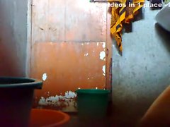 Young Bangladesh guy keep a hidden cam in bathroom before