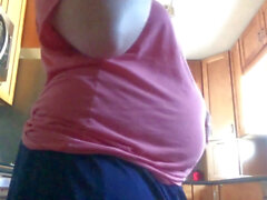 Bbw belly, huge pregnant belly, gewichtszunahme