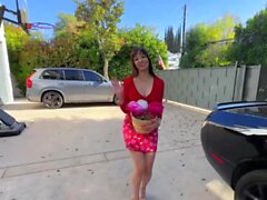 Pov BlowJob Footjob Handjob con Karla Kush comiendo semen