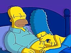 Porno de dibujos animados Los Simpsons pornografía spycam , la mama y mi papá de leva