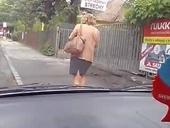 Flashing dick mature woman in car.