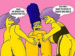 Simpsons vs. Futurama Hentai porno la parodia