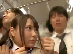 Japanese public, japanese gangbang, train gangbang