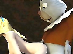 3D Alice in Wonderland gets fucked by the White Rabbit