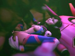 Overwatch Dva banged by Monster