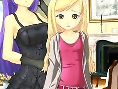 Blond 3D Hentai Babe wird toyed geschlitzt