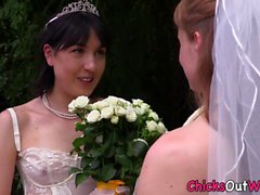 Australian bride tongued