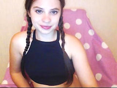 Adolescente Sarah masturbar anal pela webcam