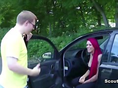 German Redhead Teen With Big Tits Seduce to Fuck by Step-Dad