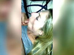 Deep throat homemade, amateur blonde pipe, continue after cumshot